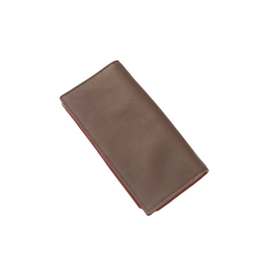 Brown Calfskin Men Wallet