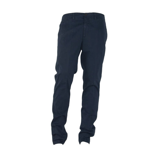 Blue Cotton Men's Trouser