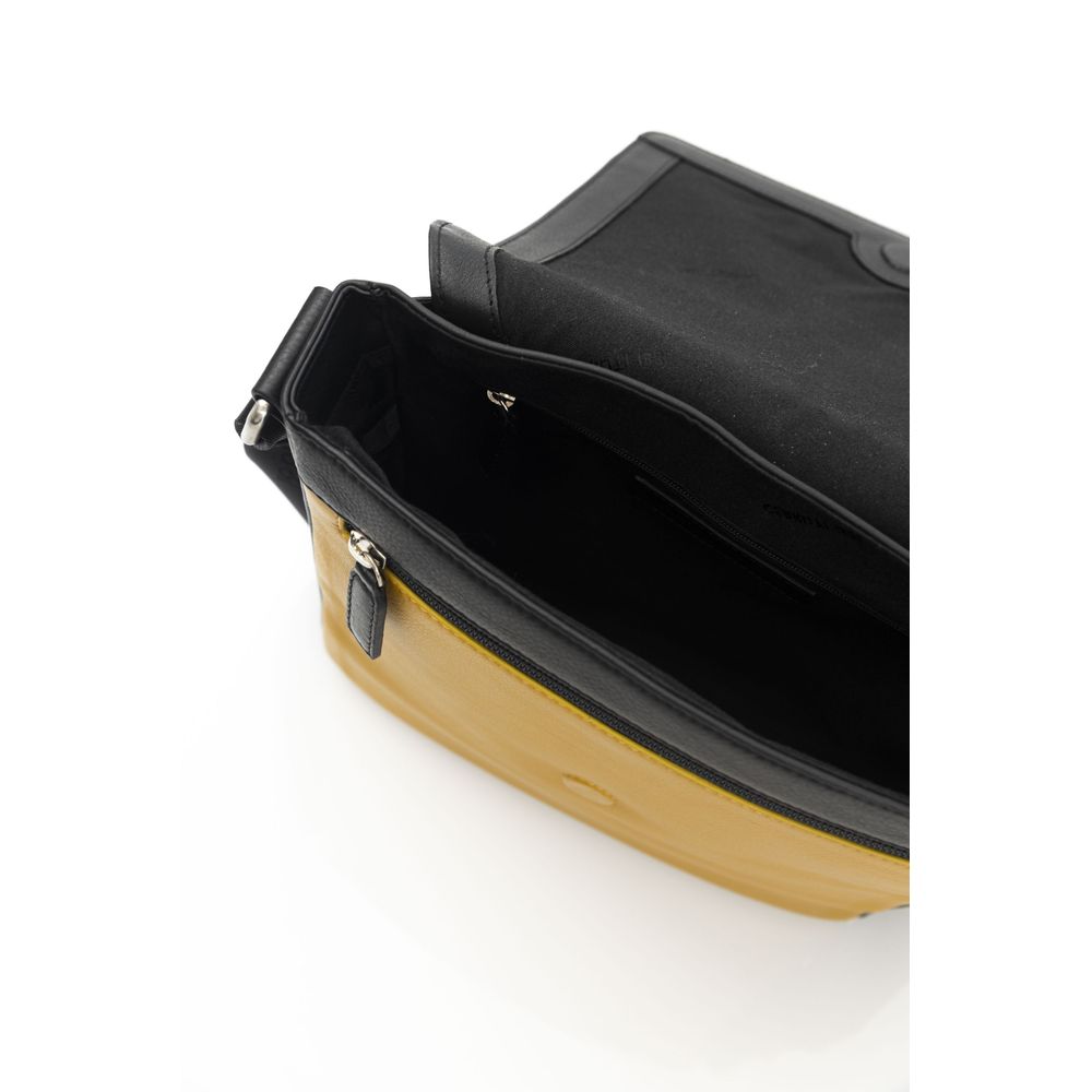 Yellow Leather Women Crossbody