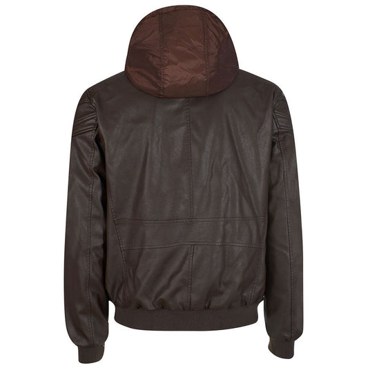 Brown Polyethylene Men's Jacket