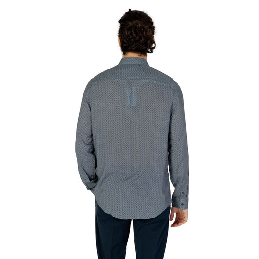 Gray Viscose Pattern Shirt