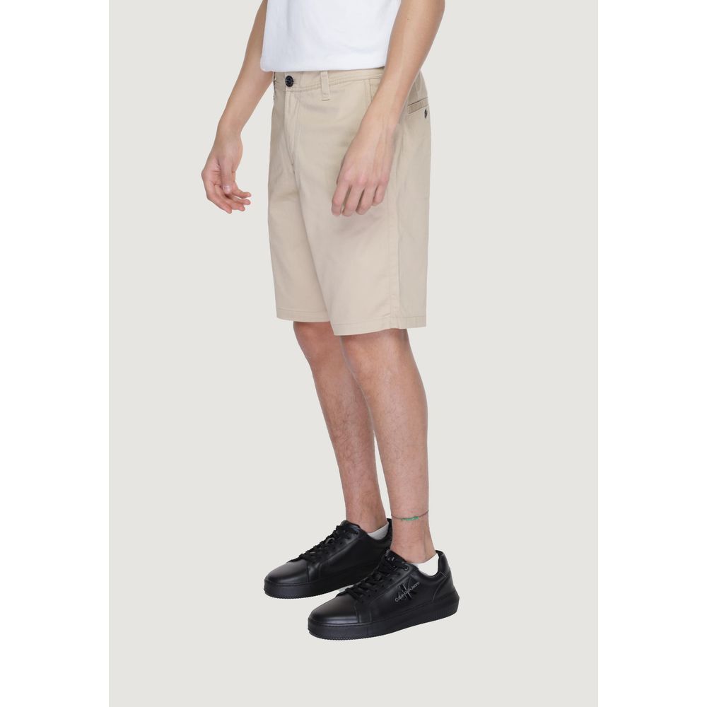 Beige Cotton Bermuda