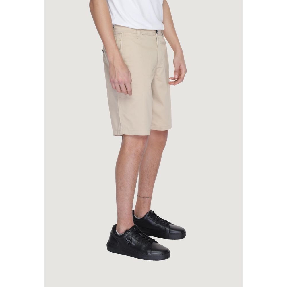 Beige Cotton Bermuda