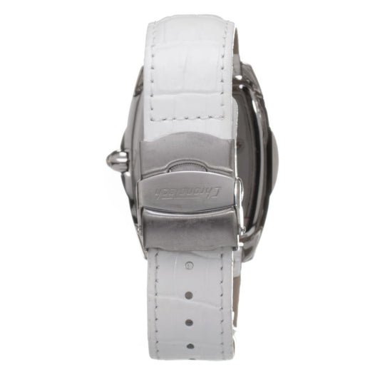 White Leather Dress Watch