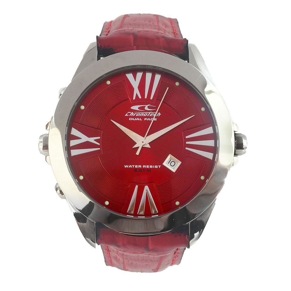 Black Leather Dress Watch