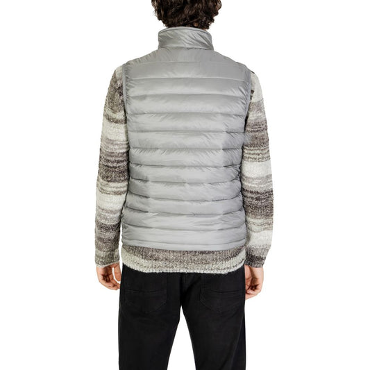 Gray Polyamide Sleeveless Jacket