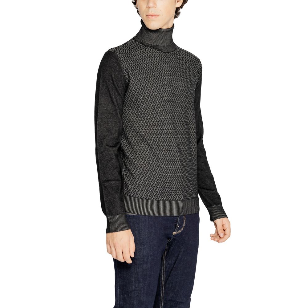 Black Viscose Turtleneck
