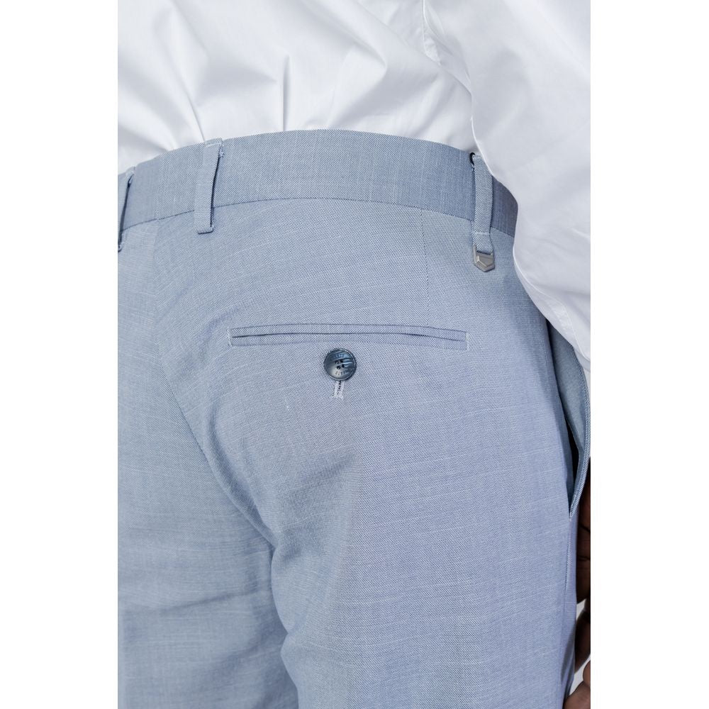 Blue Polyester Pant