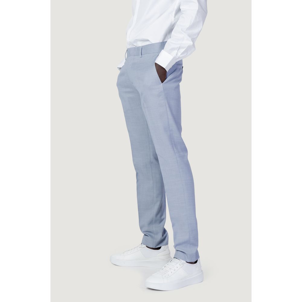 Blue Polyester Pant