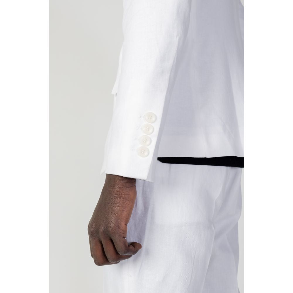 White Linen Blazer