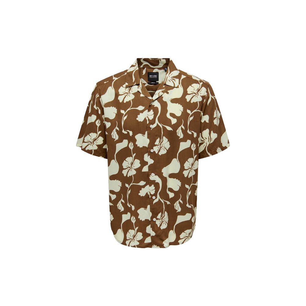 Brown Viscose Shortsleeve