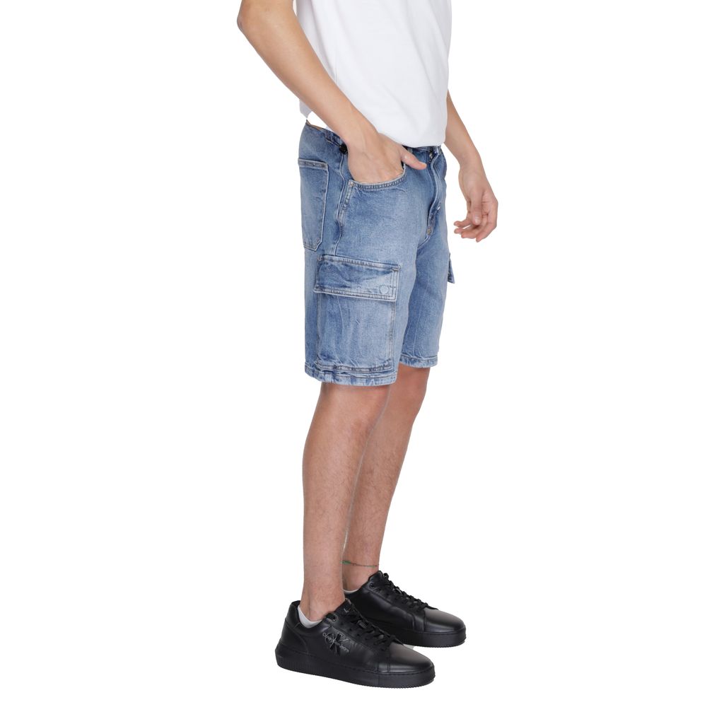 Blue Cotton Bermuda
