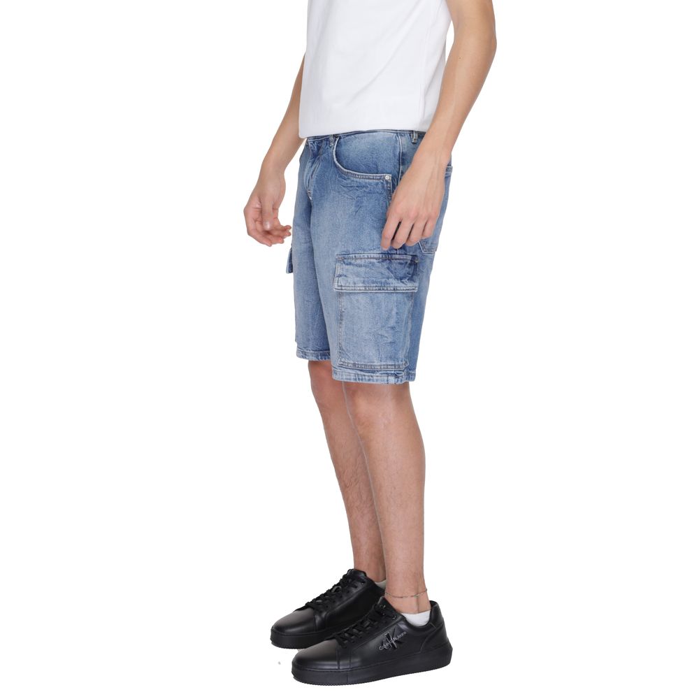 Blue Cotton Bermuda