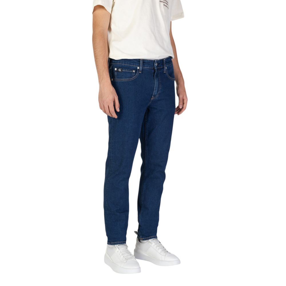 Blue Cotton Slim Fit Jean