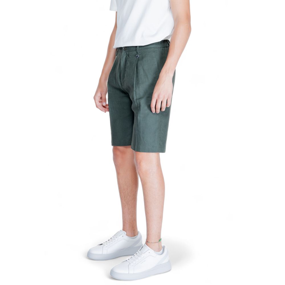 Green Linen Bermuda