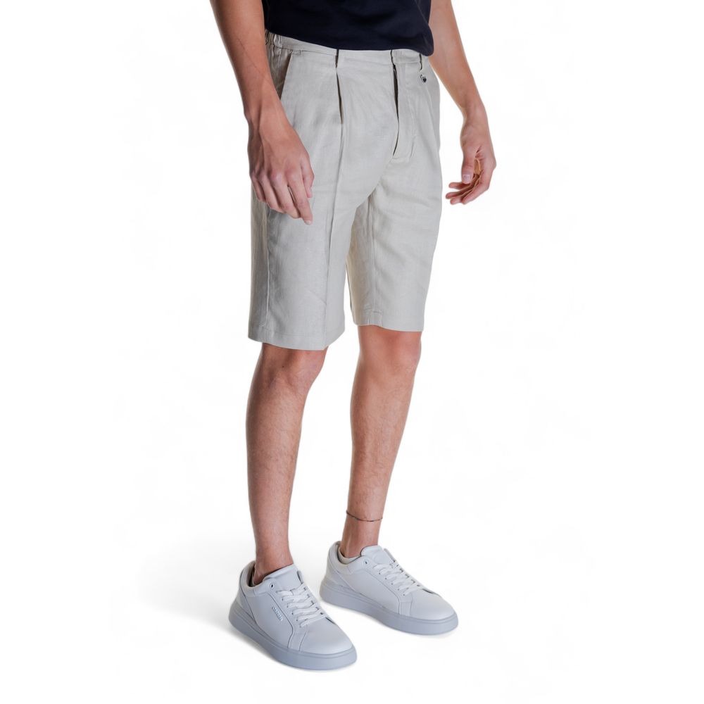 Beige Linen Bermuda