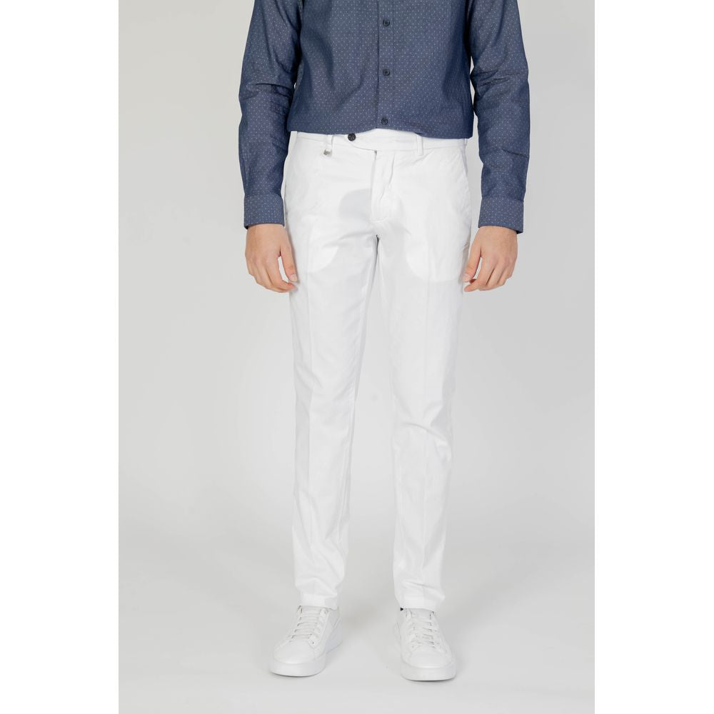 Cream Cotton Skinny Pant