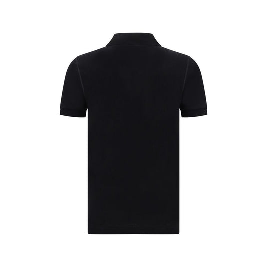 Black Cotton Polo Shirt