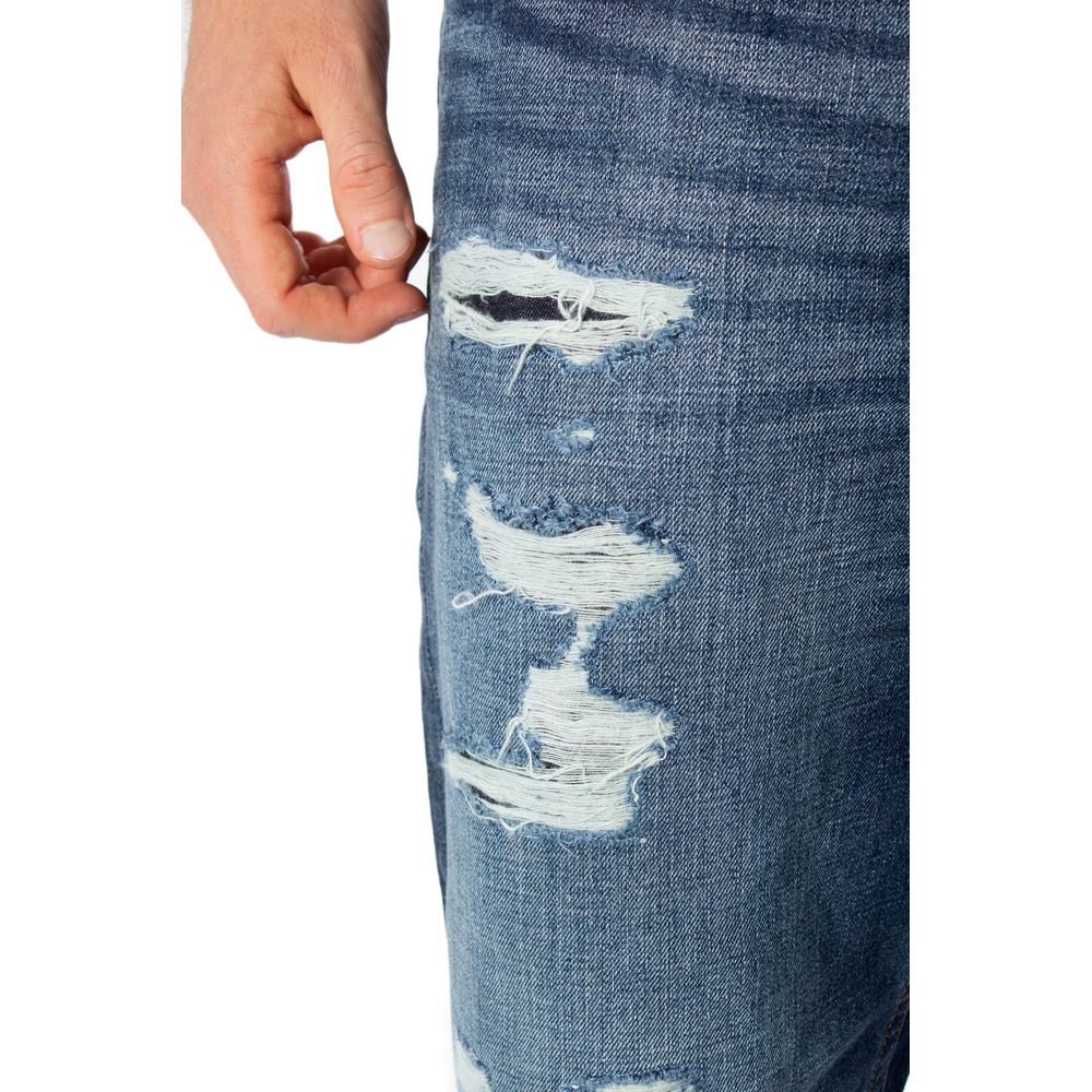 Blue Cotton Slim Fit Jean
