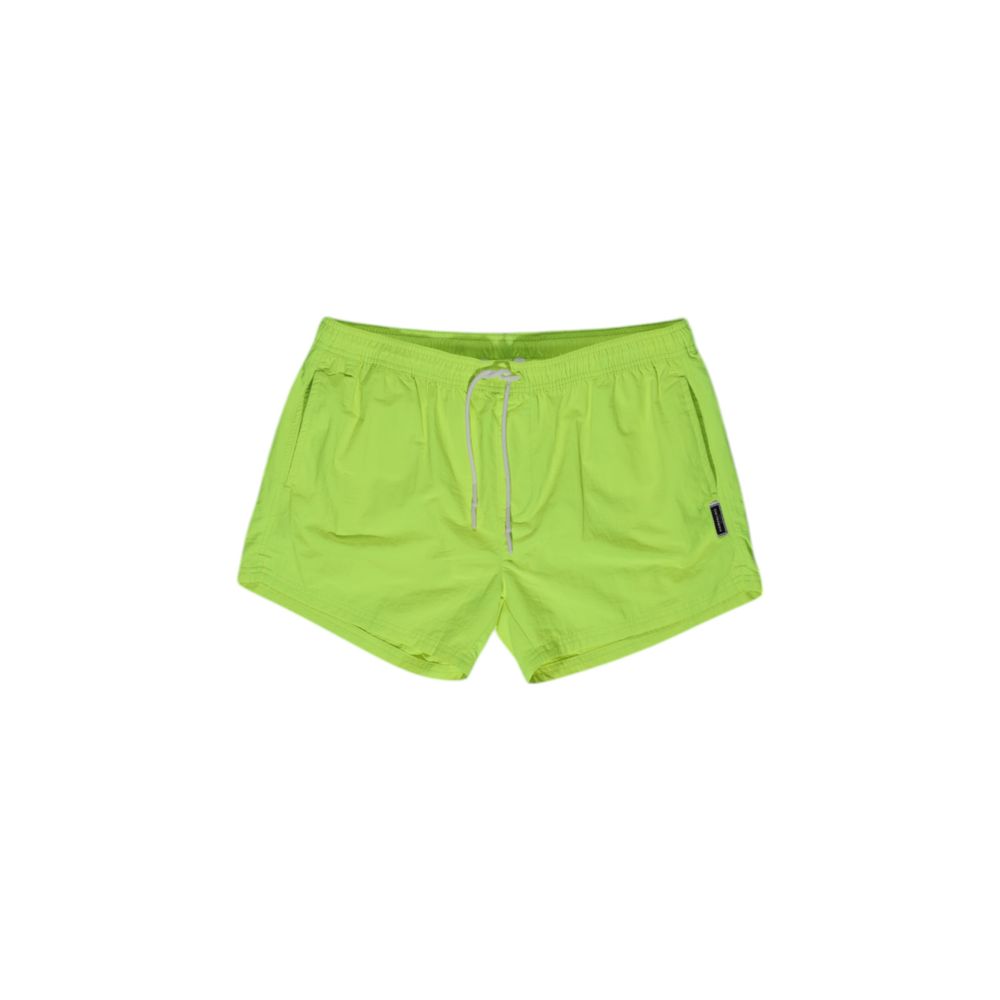 Yellow Polyester Swim Shorts