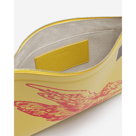 "Yellow Leather Men Wallet"