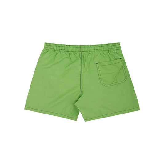 Green Polyester Swim Shorts
