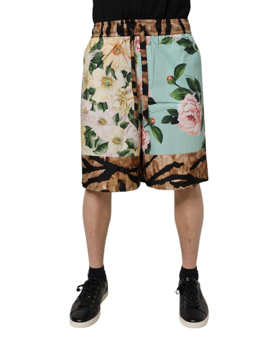Multicolor Floral Print Men Bermuda Shorts