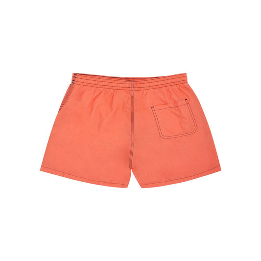Orange Polyester Swim Shorts