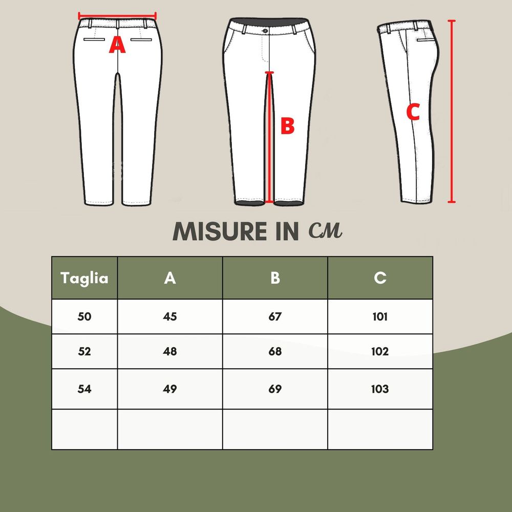 Blue Linen Casual Pants