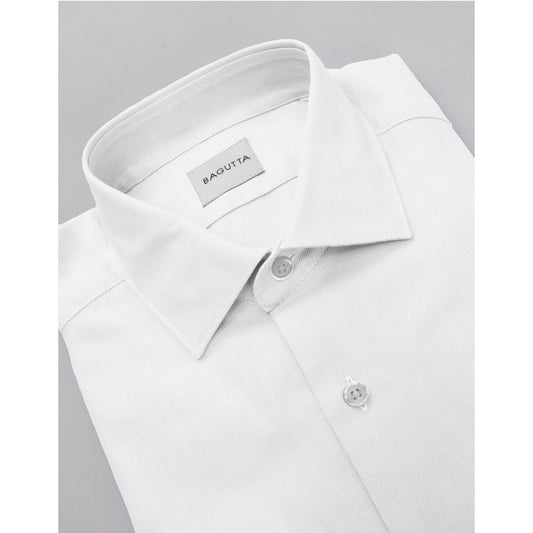 White Cotton Men Shirt
