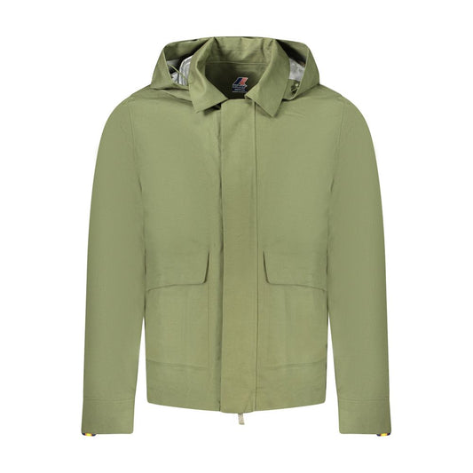 Green Cotton Men Jacket