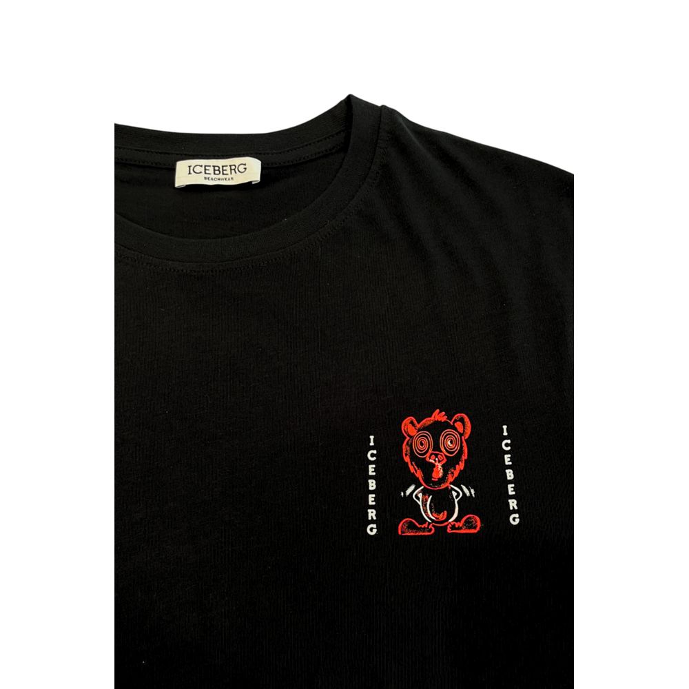 Black Cotton Men T-Shirt