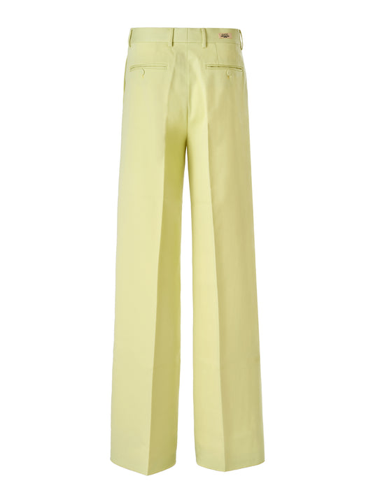 Lime Yellow Polyester Pants