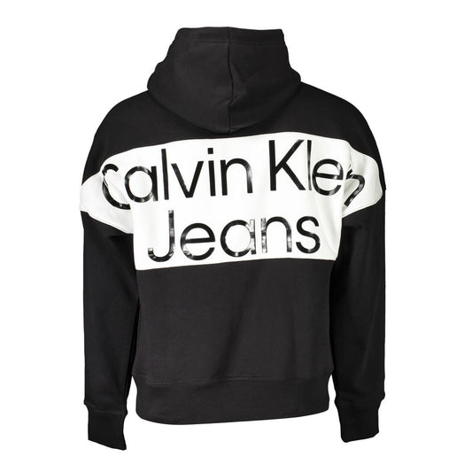Black Cotton Men Sweatshirt