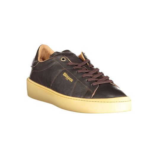 Marrone Leather Men Sneaker