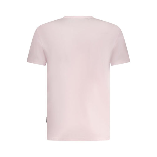 Pink Cotton Men T-Shirt
