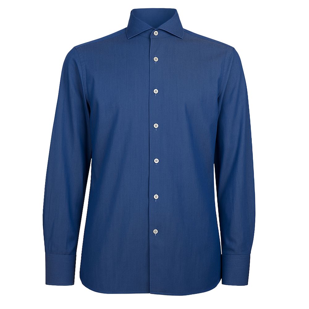 Blue Cotton Men's Shirt