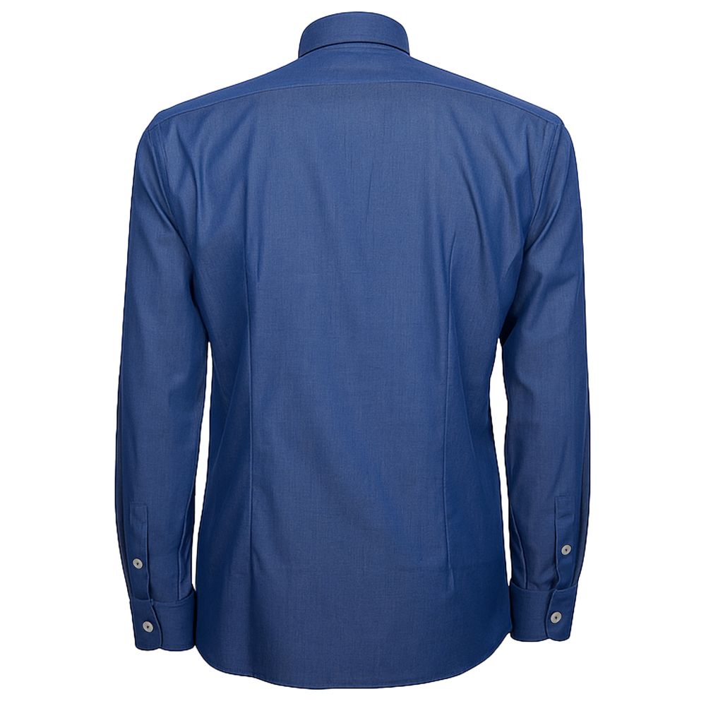 Blue Cotton Men's Shirt
