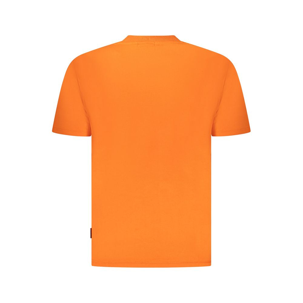 Orange Cotton Men T-Shirt