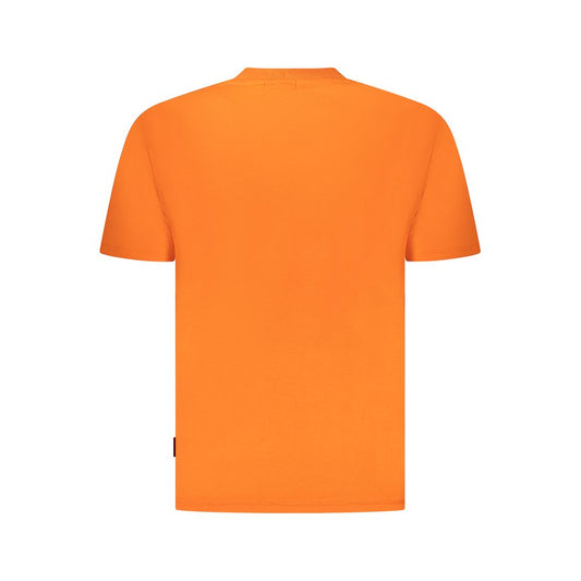 Orange Cotton Men T-Shirt