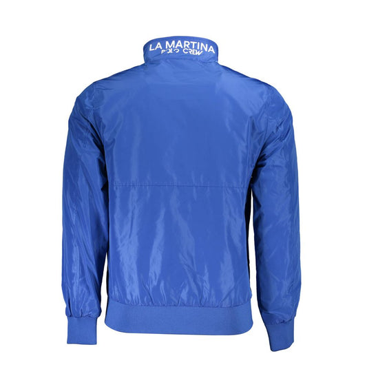 Blu Polyester Men's Jacket