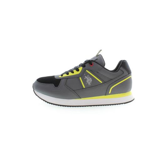 Grey Polyester Men's Sneaker