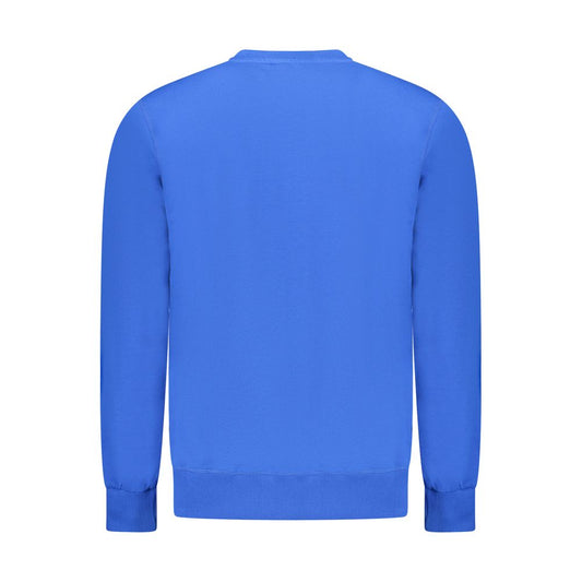 Blue Cotton Men Sweater