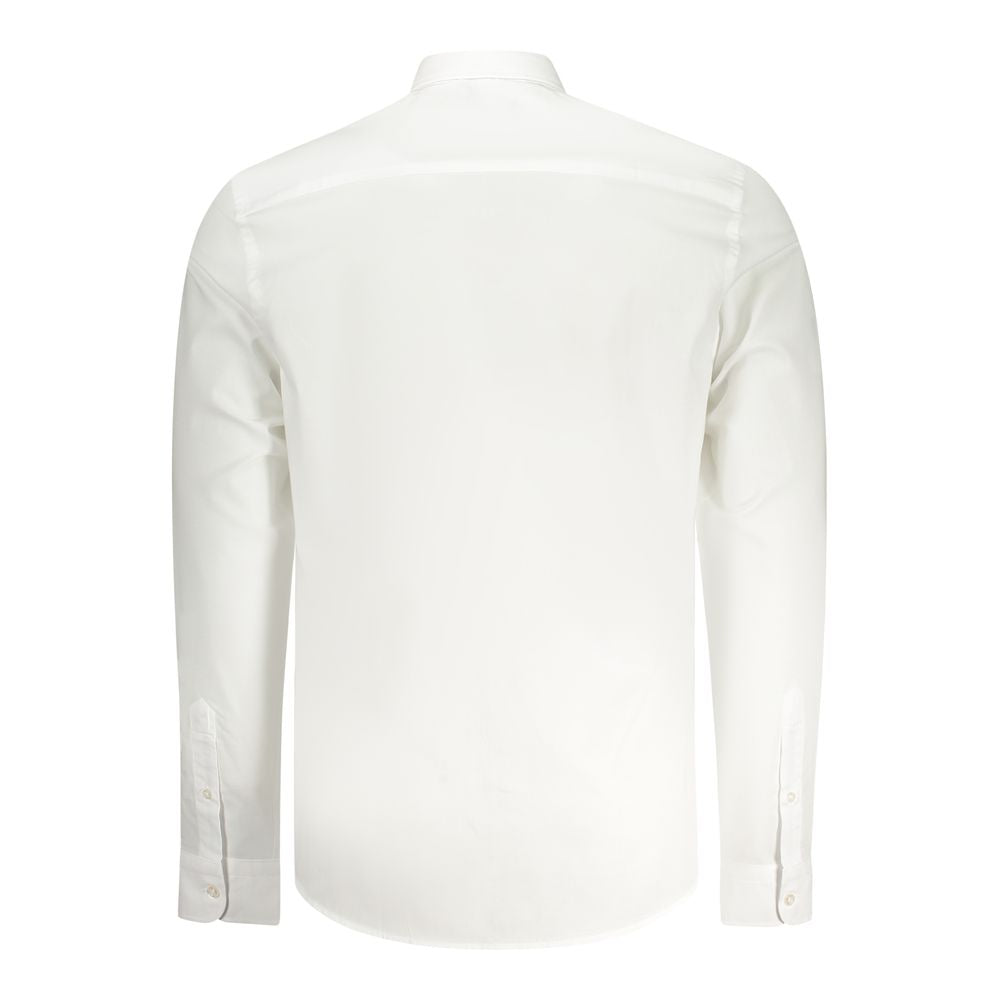 White Cotton Men Shirt