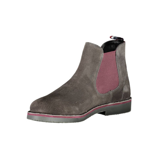 Gray Leather Men's Boot