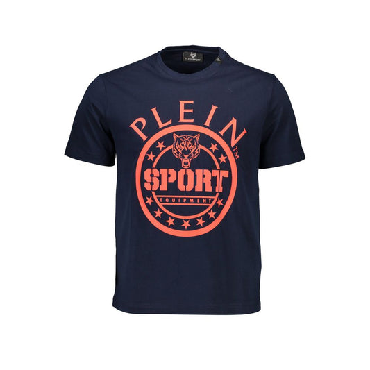 Blue Cotton Men's T-Shirt