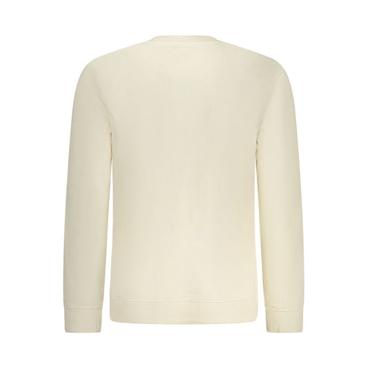 Beige Cotton Men Sweatshirt