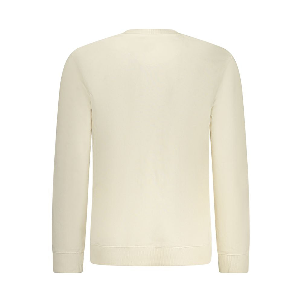 Beige Cotton Men Sweatshirt