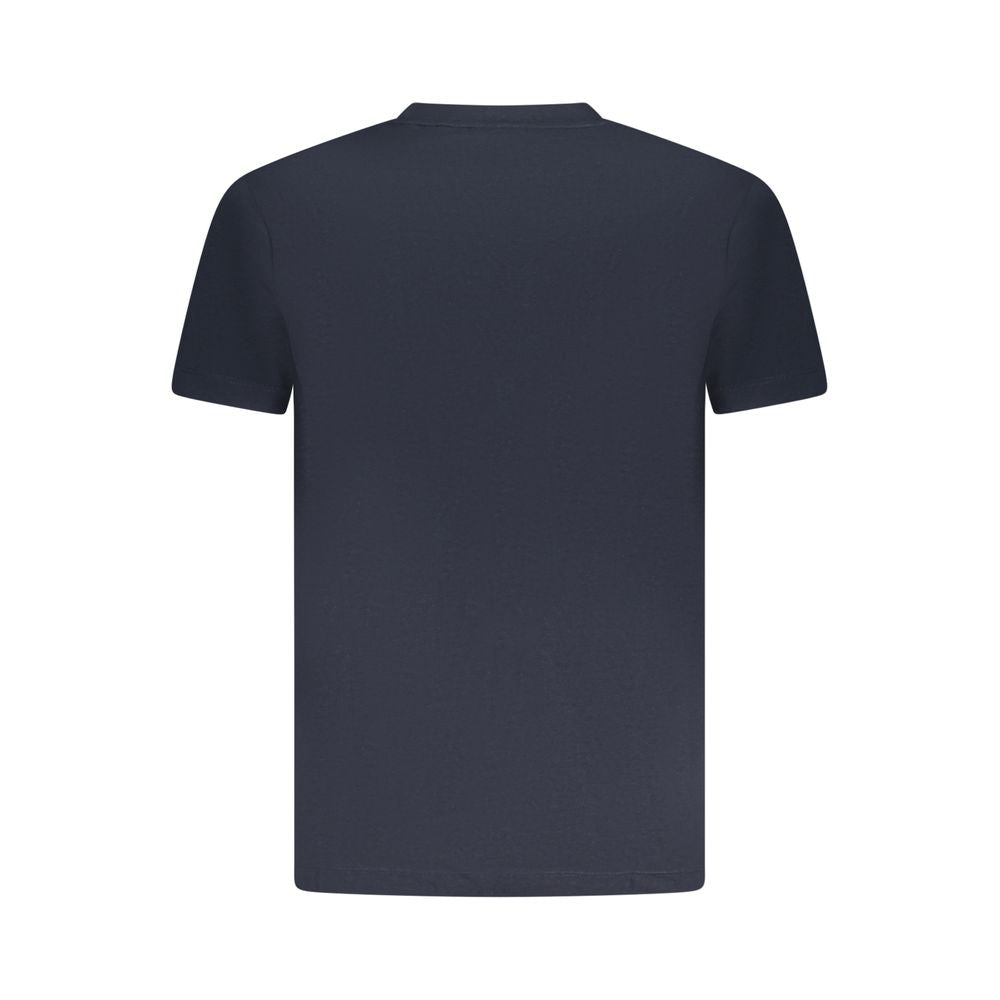 Blue Cotton Men T-Shirt
