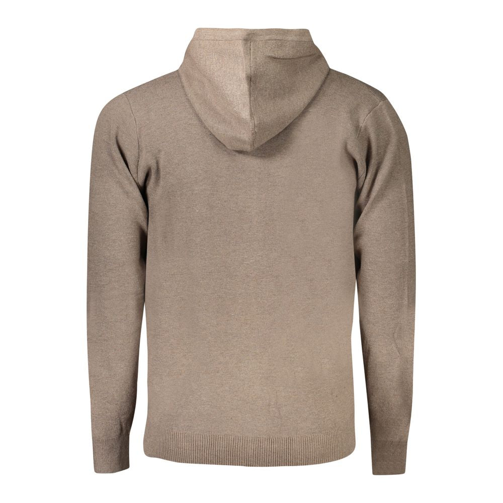 Marrone Poliammide Men's Cardigan
